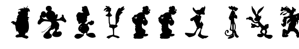 Cartoon Silhouettes font preview
